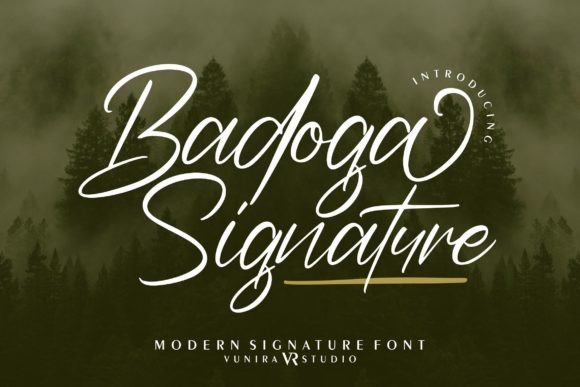 Badoga Signature: A Magical Script Font