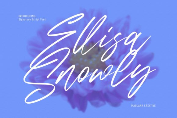 Ellisa Snowly: A Stylish Script Font