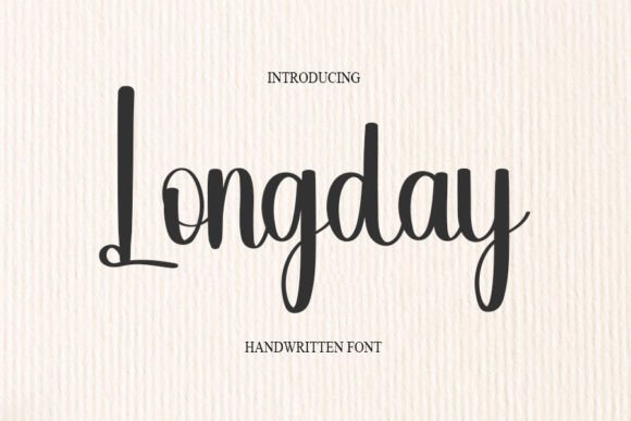 Longday Font: Modern Handwritten Style