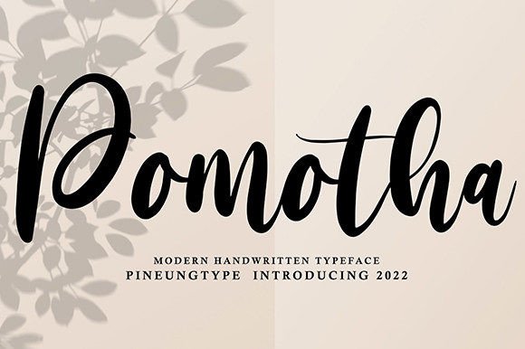 Pomotha: A Fresh Handwritten Font