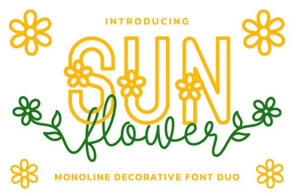 Sun Flower Duo Font for Creative Publishing